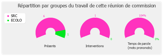 Répartition par groupes du travail de cette réunion de commission