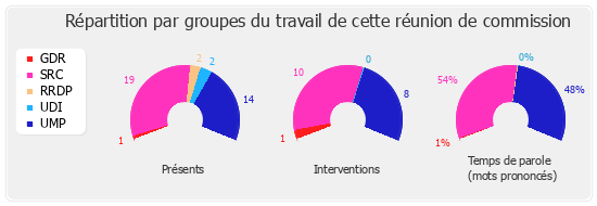 Répartition par groupes du travail de cette réunion de commission