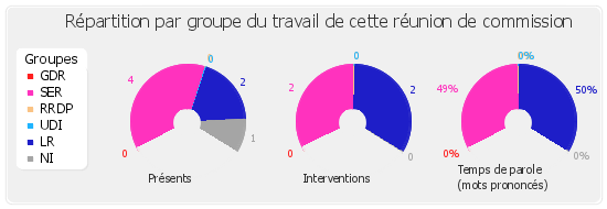 Répartition par groupe du travail de cette réunion de commission