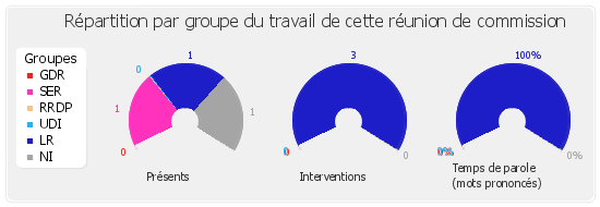 Répartition par groupe du travail de cette réunion de commission