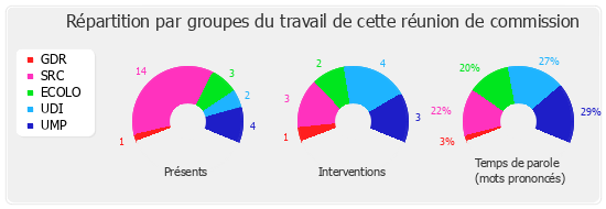 Répartition par groupes du travail de cette réunion de commission