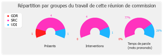 Répartition par groupe du travail de cette réunion de commission