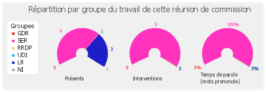 Répartition par groupe du travail de cette réunion de commission