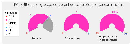 Répartition par groupe du travail de cette réunion de commission