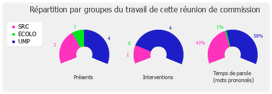 Répartition par groupe du travail de cette réunion de commission