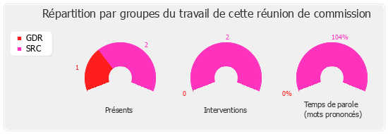 Répartition par groupe du travail de cette réunion de commission