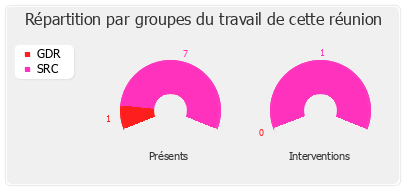 Répartition par groupe du travail de cette réunion de commission