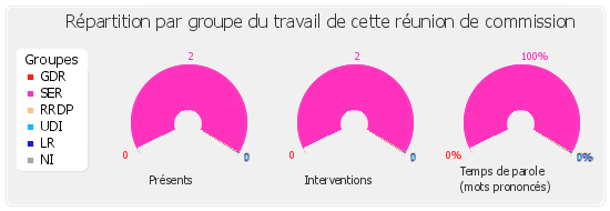 Répartition par groupe du travail de cette réunion de commission
