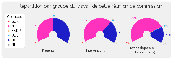 Répartition par groupe du travail de cette réunion de commission