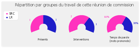 Répartition par groupe du travail de cette réunion de commission