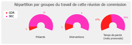 Répartition par groupe du travail de cette réunion de commission