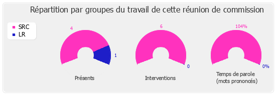 Répartition par groupe du travail de cette réunion de commission