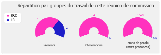 Répartition par groupe du travail de cette réunion de commission