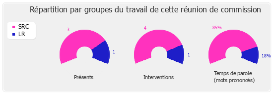 Répartition par groupe du travail de cette réunion de commission