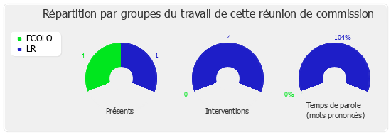 Répartition par groupes du travail de cette réunion de commission