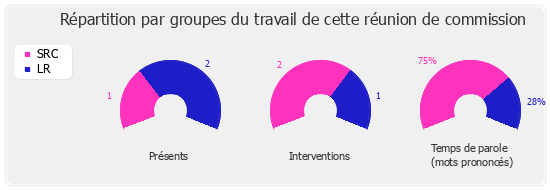 Répartition par groupe du travail de cette réunion de commission