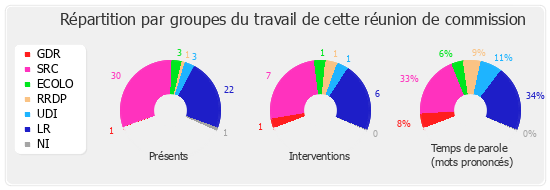 Répartition par groupes du travail de cette réunion de commission