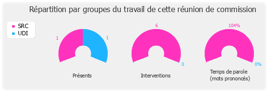 Répartition par groupe du travail de cette réunion de commission