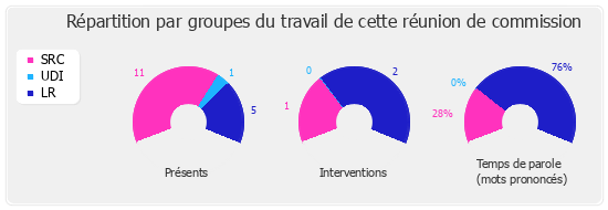 Répartition par groupes du travail de cette réunion de commission