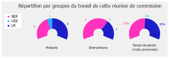 Répartition par groupe du travail de cette réunion de commission